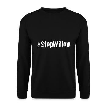 Protect Our Planet Preserve Future Stop Willow - Unisex Pullover - Schwarz - Vorne - Alina (178cm) & Michal (187cm)