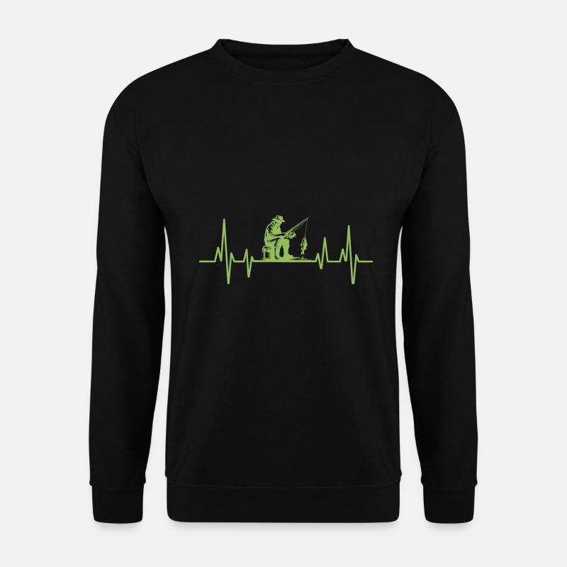 Angler Herzschlag - Unisex Pullover - Schwarz