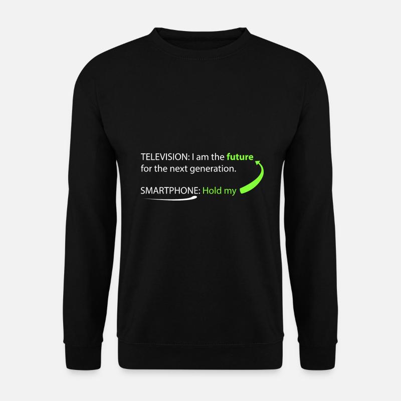 SmarthPhone vs TV - Unisex Sweatshirt - black