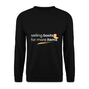 Sale of boots for other items - Unisex Sweatshirt - black - Front - Alina (178cm) & Michal (187cm)