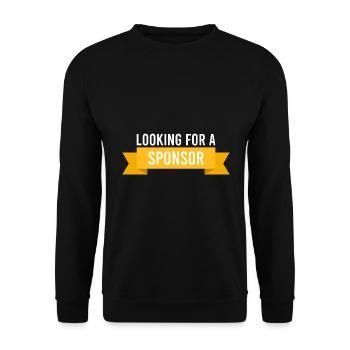 Search for a sponsor - Unisex Sweatshirt - black - Front - Alina (178cm) & Michal (187cm)