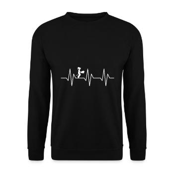 hobby Horse ECG Battement de coeur cadeau - Sweat-shirt Unisexe - noir - Devant - Alina (178cm) & Michal (187cm)