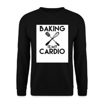 Funny Baking Shirt Cute Gift Baker - Unisex Pullover - Schwarz - Vorne - Alina (178cm) & Michal (187cm)