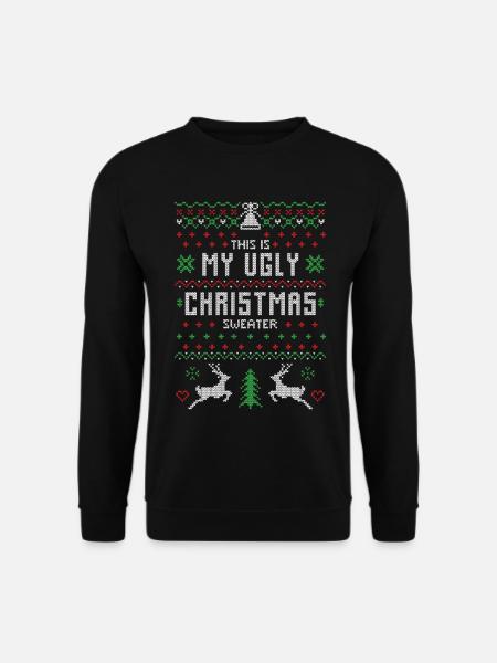 This my Ugly Christmas Sweater Weihnachten Rentier - Unisex Pullover - Schwarz