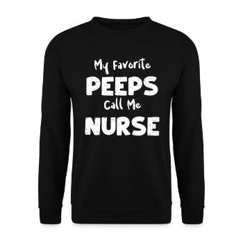 Mes Peeps préférés Appelez-moi infirmière - Sweat-shirt Unisexe - noir - Devant - Alina (178cm) & Michal (187cm)