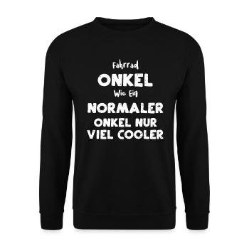 Fahrrad Onkel Wie Ein Normaler O... - Unisex Pullover - Schwarz - Vorne - Alina (178cm) & Michal (187cm)