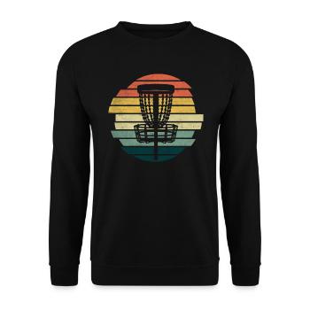 Disc Golf Player Retro Disc Golf Disc Golf Player - Unisex Sweatshirt - black - Front - Alina (178cm) & Michal (187cm)