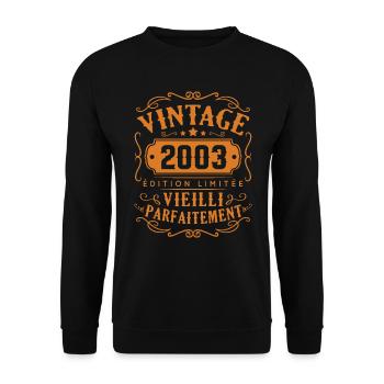 Vintage 2003 Edition Limitée - Sweat-shirt Unisexe - noir - Devant - Alina (178cm) & Michal (187cm)