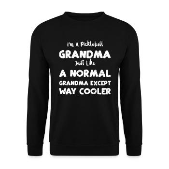 I'm A Pickleball Grandma Just Li... - Unisex Pullover - Schwarz - Vorne - Alina (178cm) & Michal (187cm)
