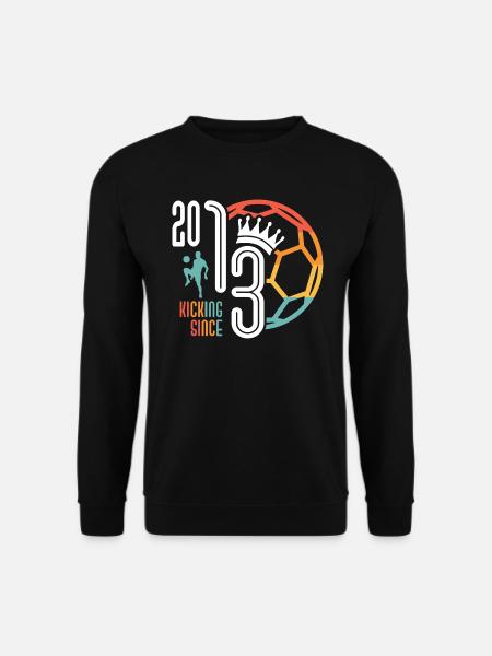 10. Geburtstag Fußballer 10 Jahre Jahrgang 2013 - Unisex Pullover - Schwarz