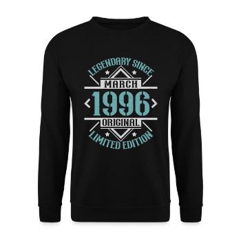 Legendär seit März 1996 limitierte Auflage - Unisex Pullover - Schwarz - Vorne - Alina (178cm) & Michal (187cm)