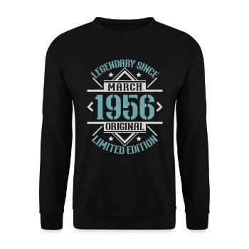 Legendary since March 1956 limited edition - Unisex Sweatshirt - black - Front - Alina (178cm) & Michal (187cm)