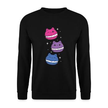 Bisexual - Bisexual Pride - Bisexual Flag - Unisex Sweatshirt - black - Front - Alina (178cm) & Michal (187cm)
