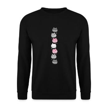 Demigirl - Demigirl Pride - Demigirl Flag - Unisex Pullover - Schwarz - Vorne - Alina (178cm) & Michal (187cm)