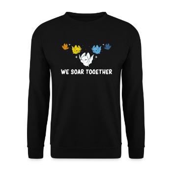 Aroace - Aroace Pride - Aroace Flag - Cute Aroace - Unisex Pullover - Schwarz - Vorne - Alina (178cm) & Michal (187cm)