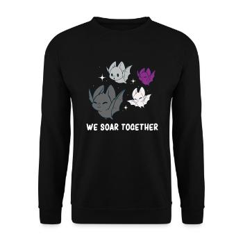Asexual - Asexual Pride - Asexual Flag - Unisex Pullover - Schwarz - Vorne - Alina (178cm) & Michal (187cm)