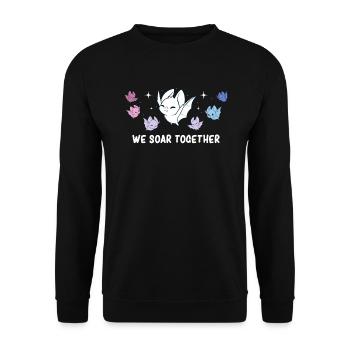 Bigender - Bigender Pride - Bigender Flag - Unisex Pullover - Schwarz - Vorne - Alina (178cm) & Michal (187cm)