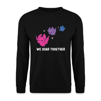 Bisexual - Bisexual Pride - Bisexual Flag - Unisex Sweatshirt - black - Front - Alina (178cm) & Michal (187cm)