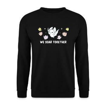 Pangender - Pangender Pride - Pangender Flag - Unisex Pullover - Schwarz - Vorne - Alina (178cm) & Michal (187cm)