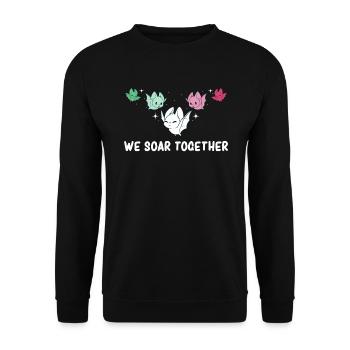 Abrosexual - Abrosexual Pride - Abrosexual Flag - Unisex Pullover - Schwarz - Vorne - Alina (178cm) & Michal (187cm)