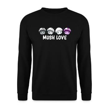Asexual - Asexual Pride - Asexual Flag - Unisex Pullover - Schwarz - Vorne - Alina (178cm) & Michal (187cm)