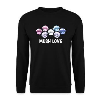 Bigender - Bigender Pride - Bigender Flag - Unisex Pullover - Schwarz - Vorne - Alina (178cm) & Michal (187cm)