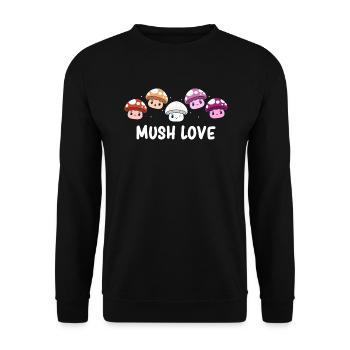 Lesbienne - Drapeau lesbien - Mois de la fierté lesbienne - Sweat-shirt Unisexe - noir - Devant - Alina (178cm) & Michal (187cm)