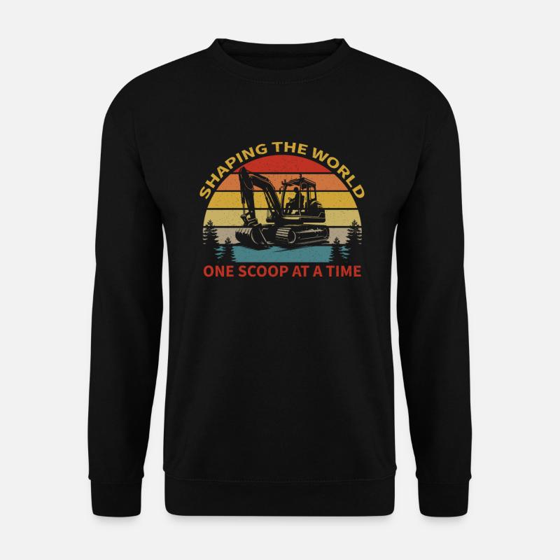 Excavator - Vintage Excavator - Funny Excavator - Unisex Pullover - Schwarz