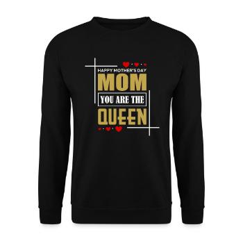Happy Mothers Day - Unisex Sweatshirt - black - Front - Alina (178cm) & Michal (187cm)