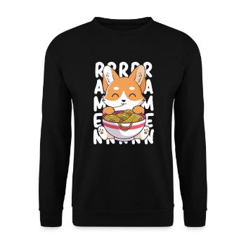 Corgi - Chiot Corgi - Chien Corgi - Corgi mignon - Sweat-shirt Unisexe - noir - Devant - Alina (178cm) & Michal (187cm)