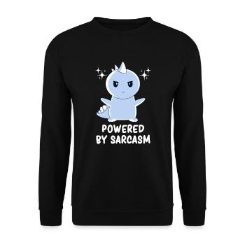 Sarcasm - Dino Sarcasm - Dinosaur Sarcasm - Unisex Sweatshirt - black - Front - Alina (178cm) & Michal (187cm)