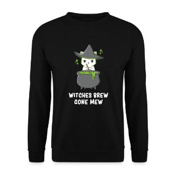 Halloween - Halloween Cat - Halloween Kitten - Unisex Pullover - Schwarz - Vorne - Alina (178cm) & Michal (187cm)