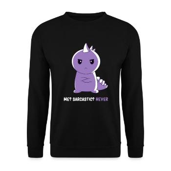 Sarcasme - Sarcasme drôle de dinosaure - Sarcasme de dinosaure - Sweat-shirt Unisexe - noir - Devant - Alina (178cm) & Michal (187cm)