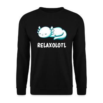 Axolotl - Axolotl Pun - Cute Axolotl - Axolotl Fun - Unisex Sweatshirt - black - Front - Alina (178cm) & Michal (187cm)