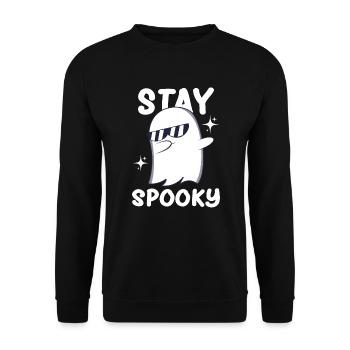 Ghost - Halloween Ghost - Spooky Ghost - Ghosts - Unisex Pullover - Schwarz - Vorne - Alina (178cm) & Michal (187cm)