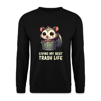 Opossum - Opossum mignon - Opossum Humour - Sweat-shirt Unisexe - noir - Devant - Alina (178cm) & Michal (187cm)