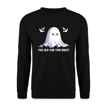 Ghost Sheet Ghost - Halloween Ghost - Funny Ghost - Unisex Pullover - Schwarz - Vorne - Alina (178cm) & Michal (187cm)