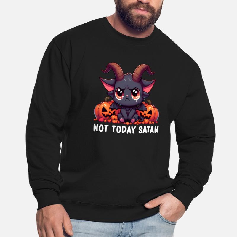 Satan Baphomet Evil Devil Lucifer - Cute Baphomet Unisex Pullover