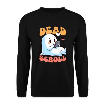 Funny Halloween Ghost Humor Spooky Ghosts Sarcasm - Unisex Pullover - Schwarz - Vorne - Alina (178cm) & Michal (187cm)