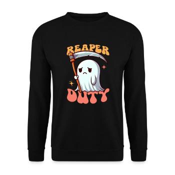 Ghost - Grim Ghost - Reaper Ghost Halloween Ghost - Sweat-shirt Unisexe - noir - Devant - Alina (178cm) & Michal (187cm)