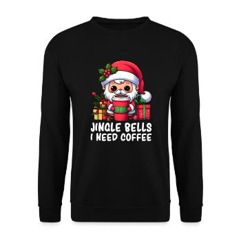 Père Noël - Père Noël - Père Noël Père Noël Père Noël - Sweat-shirt Unisexe - noir - Devant - Alina (178cm) & Michal (187cm)