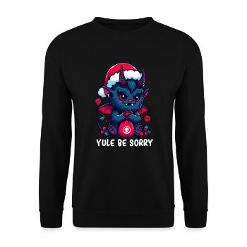 Noël Krampus - Krampus Evil - Krampus Xmas - Sweat-shirt Unisexe - noir - Devant - Alina (178cm) & Michal (187cm)