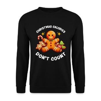 Gingerbread - Gingerbread Man - Funny Gingerbread - Unisex Pullover - Schwarz - Vorne - Alina (178cm) & Michal (187cm)
