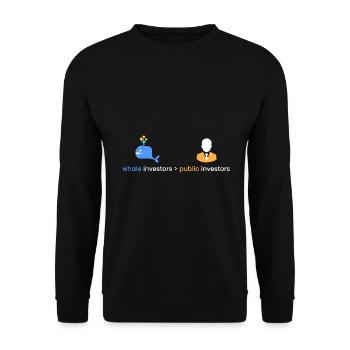 Whale investors > public - Unisex Sweatshirt - black - Front - Alina (178cm) & Michal (187cm)