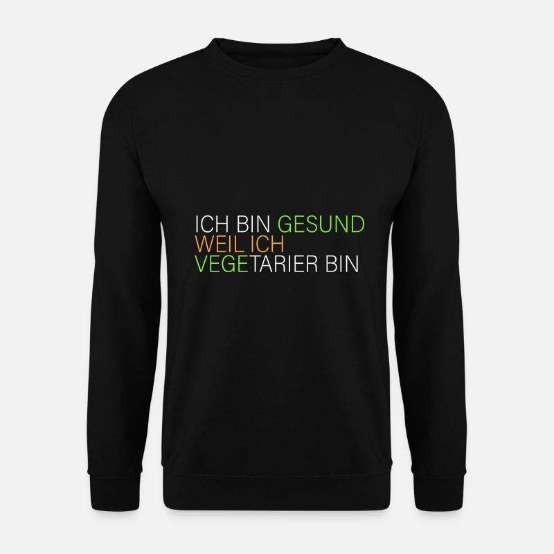 gesund weil ich Vegetarier bin - Unisex Pullover - Schwarz
