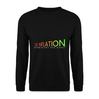 die Inflation dominiert - Unisex Pullover - Schwarz - Vorne - Alina (178cm) & Michal (187cm)