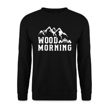 Wood Morning - Unisex Pullover - Schwarz - Vorne - Alina (178cm) & Michal (187cm)