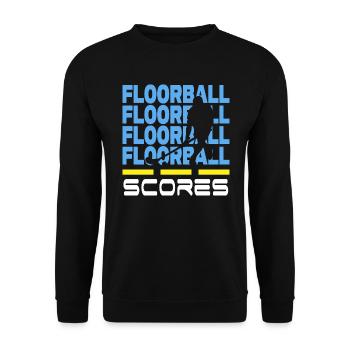 Floorball floorball player bandy-score - Unisex Sweatshirt - black - Front - Alina (178cm) & Michal (187cm)