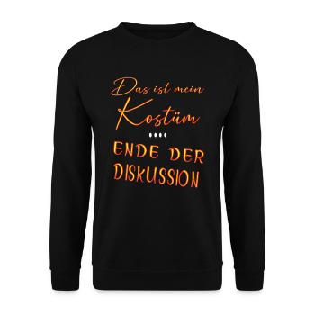 Das ist mein Kostüm I Karneval Faschingsmuffel - Unisex Pullover - Schwarz - Vorne - Alina (178cm) & Michal (187cm)