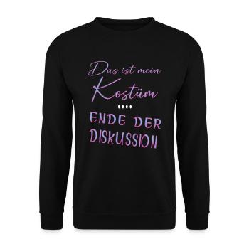 Das ist mein Kostüm I Karneval Faschingsmuffel - Unisex Pullover - Schwarz - Vorne - Alina (178cm) & Michal (187cm)